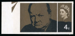 Stamp of Great Britain » Queen Elizabeth II 1965 Churchill 4d & 1s3d (phosphor paper) set of two imperforate imprimaturs