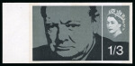 Stamp of Great Britain » Queen Elizabeth II 1965 Churchill 4d & 1s3d (phosphor paper) set of two imperforate imprimaturs