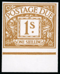 Stamp of Great Britain » Postage Dues 1968-69 2d, 3d, 4d, 5d, 6d, 8d and 1s Postage Due imperf. imprimaturs, mint n.h. lower marginals with "NPM IMPRIMATUR" handstamps on reverse
