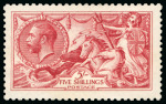 Stamp of Great Britain » King George V » 1913-19 Seahorse Issues 1915 De La Rue Seahorses 5s bright carmine mint n.h.
