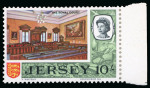 Stamp of Great Britain » Channel Islands » Jersey 1969 10s "Royal Court" mint n.h. ERROR OF COLOUR with the border printed in green instead of slate blue