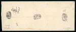Stamp of Persia » Indian Postal Agencies in Persia BUSHIRE: Group of fives covers incl. 1867 (10.1) native envelope from Bushire to Bombay bearing "BUSHIER" ring cds and boxed framed "BUSHIRE/P.O./BEG 4 ANNA"