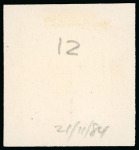 Stamp of Great Britain » 1855-1900 Surface Printed » 1887-1900 Jubilee Issue & 1891 £1 Green 1887 Jubilee Issue 5d hand painted essay in green and brown