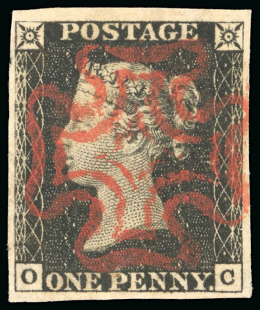Stamp of Great Britain » 1840 1d Black and 1d Red plates 1a to 11 1840 1d black pl.3 OC, Maltese Cross in red, superb