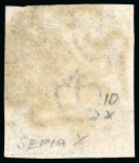 Stamp of Great Britain » 1840 1d Black and 1d Red plates 1a to 11 1840 1d black pl.10 IB, deep brown-black Maltese Cross