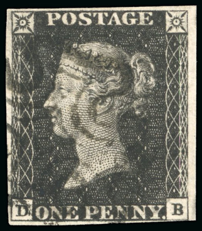 Stamp of Great Britain » 1840 1d Black and 1d Red plates 1a to 11 1840 1d grey black pl.11 DB, four margins, RPSL