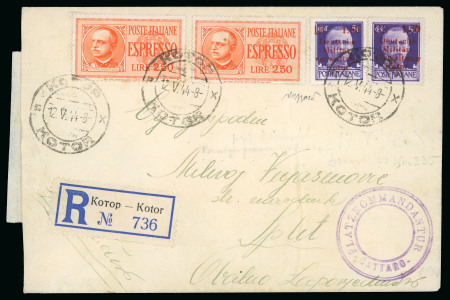 Stamp of Italy » Foreign Occupations of Italian Territories or Under Italian Sovereignty » German Occupation of Kotor (Cattaro) The only non-philatelic cover recorded bearing a mixed franking with Italian express stamps