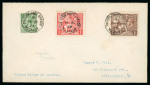 Stamp of Morocco Agencies (British Post Offices) 1925 (14 OC) Envelope addressed to USA franked GB 1924