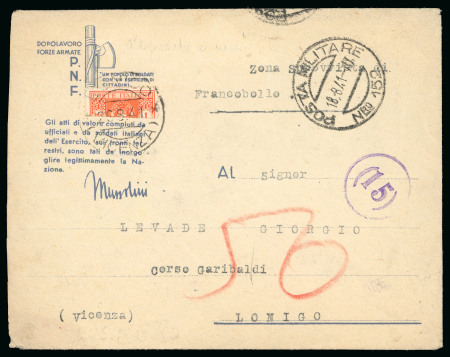 Stamp of Italy » Regno d'Italia » Segnatasse Lettera con bisettato da 1 l.