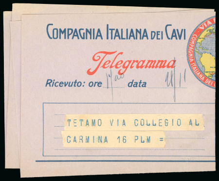 Stamp of Italy » Posta Militare » Guerra di Spagna Telegramma del 25.11.37 da Cadice per l'Italia