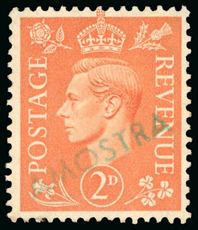 Stamp of Great Britain » King George VI 1941-42 1/2d, 1d, 1 1/2d and 2d with AMOSTRA hs in green applied by the Portuguese postal authorities in Lisbon