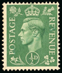 Stamp of Great Britain » King George VI 1941-42 1/2d, 1d, 1 1/2d and 2d with AMOSTRA hs in green applied by the Portuguese postal authorities in Lisbon