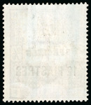 Stamp of British Levant  1885-88 12pi on 2s6d, small study incl. "SPECIMEN" type 9 on blued paper and white paper, "SPECIMEN" type 15 on white paper