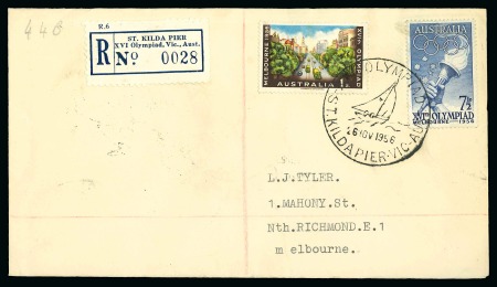 Lot 20203 - 1956 Melbourne, complete set of Olympic registered labels ...