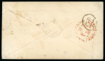 Stamp of Great Britain » 1847-54 Embossed 1855 (Oct 4) Wreck cover from Liverpool to Victoria, endorsed "per Shomberg" (sic) with Embossed 1s green
