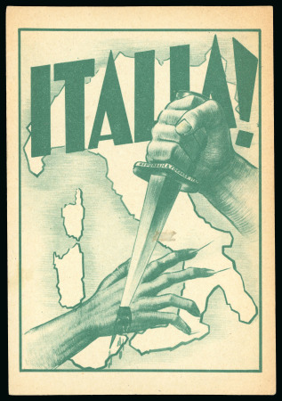 Stamp of Italy » Posta Militare » Prima Guerra Mondiale 1943-45 Insieme di tre cartoline in franchigia illustrate