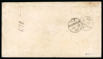 Stamp of Australia » Victoria 1863-66 Trio of covers with "INSUFFICIENTLY PAID / VIA MARSEILLES" hs in black, red or blue