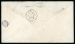 Stamp of Australia » Victoria 1863-66 Trio of covers with "INSUFFICIENTLY PAID / VIA MARSEILLES" hs in black, red or blue