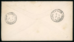 Stamp of United States 1889 (Jun 1) Envelope from San Francisco to Tasmania, Australia, with 1879 10c and 1887 2c green tied by duplexes