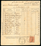 Stamp of Italy » Regno d'Italia Nota di raccomandate presentate all'ufficio di Palermo affr. con Umberto 20 c.