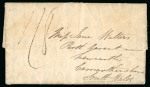 Stamp of Great Britain » Postal History 1828 Entire sent within Wales from Denbigh to Newcastle, rated "1/8", reverse with "SHIP LETTER / PLYMOUTH" hs, contents refer to Australia