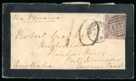 Stamp of Great Britain » 1854-1900 Postal History of the Perforated Line Engraved and Surface Printed Issues 1868 (Jun 1) Mourning envelope from Brighton to Port Denison, Queensland, Australia