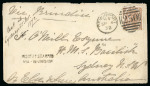 Stamp of Great Britain » 1854-1900 Postal History of the Perforated Line Engraved and Surface Printed Issues 1872 (Sep 4) Envelope from Devonport to the paymaster onboard HMS Basilisk in Sydney, Australia