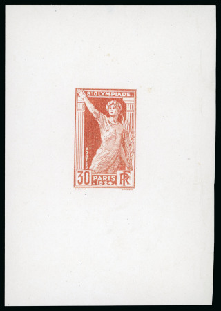 Stamp of Olympics » 1924 Paris » Essays and Proofs 1924 Paris Olympics die proof of the essay of the 30c value in the rejected design