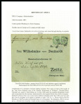 Stamp of Kenya, Uganda and Tanganyika » British East Africa 1893 (Nov) Envelope from the Gustav Denhardt correspondence from Lamu to his wife in Germany, routed via his agents in Bombay