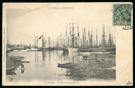 Stamp of Colonies françaises » St. Pierre et Miquelon SPM Tillard 1893-4 sur CPA (pli avec oblitération