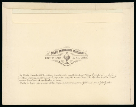 Stamp of Italy » Regno d'Italia » Pubblicitari 1883, due buste "Inviolabile Excelsior", nuova ed usata
