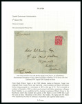 Stamp of Uganda 1904 (Mar 4) Envelope from Hoima to Ireland with 1898-1902 1a carmine-rose tied by clear Hoima cds