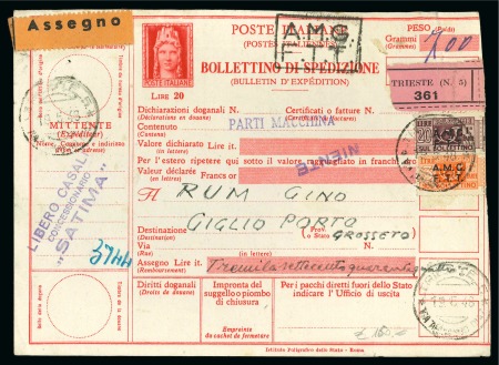 Stamp of Italy » Foreign Occupations of Italian Territories or Under Italian Sovereignty » Allied Military Government - Trieste 1948-54, insieme composto da una cinquantina di pezzi con ricca varietà di usi