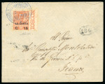 Stamp of Italy » Missions, Post Offices and Postal History Abroad » Crete 1909 (July) Cover with 15c on 20 c tied by "Distacto R. Truppe Italiane in Creta" cds