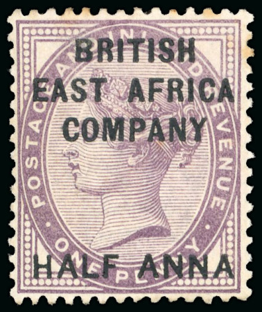 Stamp of Kenya, Uganda and Tanganyika » British East Africa 1890 Overprinted GB 1/2a on 1d, 1a on 2d and 4a on