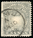 Stamp of Kenya, Uganda and Tanganyika » British East Africa 1890-95 1/2a to 5R mint and used collection written up on 12 pages