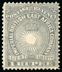Stamp of Kenya, Uganda and Tanganyika » British East Africa 1890-95 1/2a to 5R mint and used collection written up on 12 pages