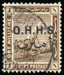 Stamp of Egypt » Officials 1922 OHHS: Specialised group with varieties
