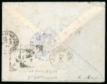 Stamp of Italy » Missions, Post Offices and Postal History Abroad » Crete 1898 Cover sent back to rome with the franking tied by reggimental military cachet