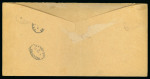Stamp of Egypt » Officials 1914-15 OHHS 1m sepia, 4m vermilion in combination with 1907 OHHS 1pi blue, all tied on large 1915 legal size OHHS printed registered envelope