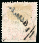 Stamp of Kenya, Uganda and Tanganyika » British East Africa 1891 "Lamu Provisional" manuscript 1/2a on 2a used with Lamu AP 26 91 cds