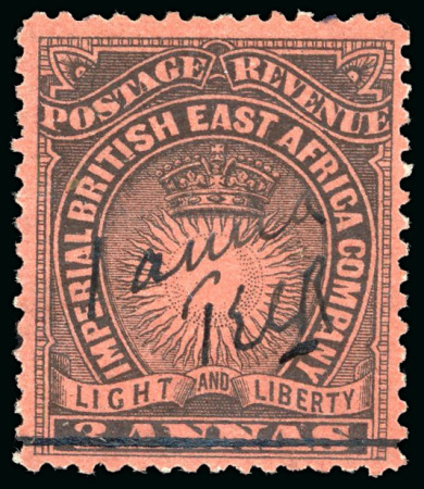 Stamp of Kenya, Uganda and Tanganyika » British East Africa 1895 "T.E.C.R" Provisional manuscript 1a on 3a mint