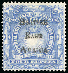 Stamp of Kenya, Uganda and Tanganyika » British East Africa 1895 British Administration 1/2a to 5R mint set of 15 plus 3 extra shades