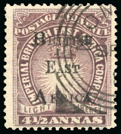 Stamp of Kenya, Uganda and Tanganyika » British East Africa 1895 British Administration 4 1/2a brown-purple used
