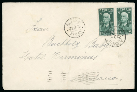 Stamp of Italy » Italian Colonies and Possessions » Ethiopia 1936, busta del 22.9 con il bollo "Adigrat/Etipoia" (anziché "Etiopia")