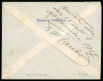 Stamp of Italy » Italian Colonies and Possessions » Somalia 1917, raccomandata del 26.10 da Baidoa con "Leoni" 25 c. su 2 1/2 e 20 c. su 2 a.