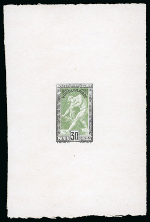 Stamp of Olympics » 1924 Paris » Essays and Proofs 1924 Paris 30c die proof in black and pale green on wove paper