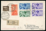 Stamp of Thematics » Sport and Games » Football 1934 World Cup: 1934 (May 24) Evelopes sent registered from Rome to the USA on the first day of issue