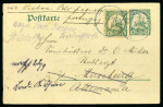 Stamp of Germany » German Colonies » German East Africa 1916 (Feb 28) 4h postcard sent from "HANDENI" uprated with 4h stamp sent to Germany 