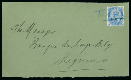 Stamp of Tanganyika 1919 cover from Tabora franked with an Indian Expeditionary Forces 2A6P